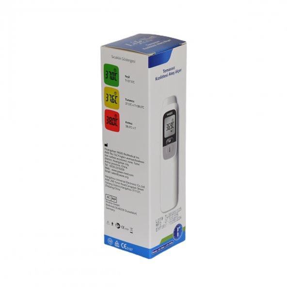 Life Net Medikal Temassız Ateş Ölçer Kızıl Ötesi Vücut ve Alından Termometre Pilli FT-100B - 3