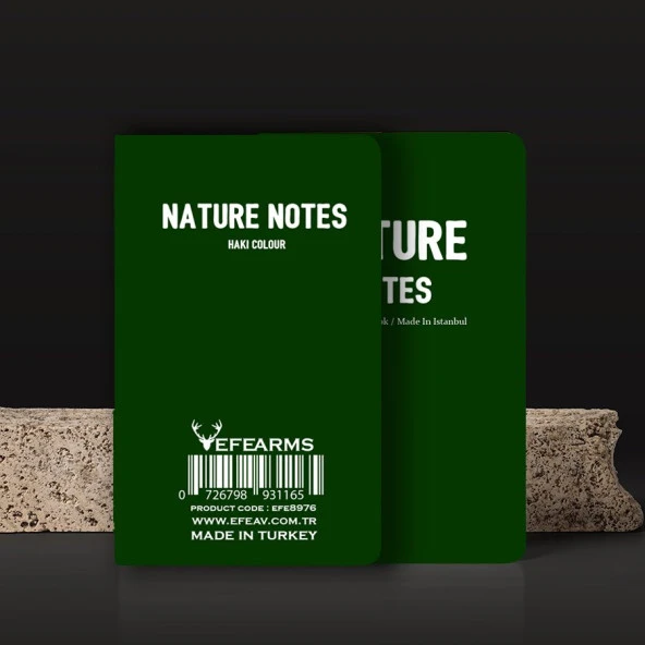Nature Notes Haki Yeşil Not Defteri