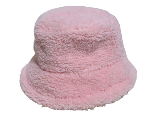 Salarticaret Kadın Peluş Bucket Kova Şapka Standart- Toz Pembe