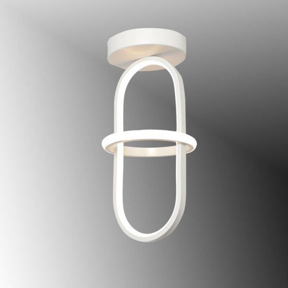 TT Aydınlatma TT006-1PLF-BY  Minyon Modeli Tekli Plofonyer Mat Beyaz Led Avize ürün görseli 1