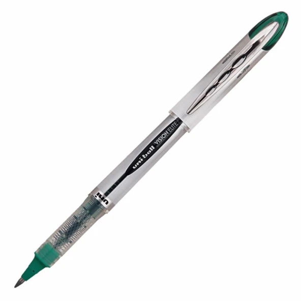 Uni-Ball Roller Kalem Vision Elite Bilye Uç 0.8 MM Yeşil (12 Li Paket)