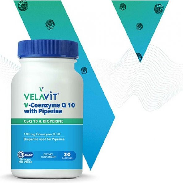 Velavit V-Coenzyme Q10 With Piperine 30 Kapsül