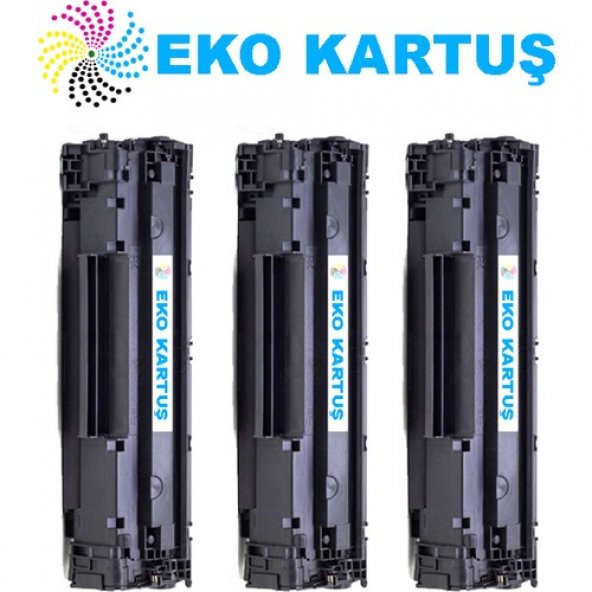 Eko Kartuş Hp 505A 05A CE505A ) Ekonomik Avantajlı 3’lü Paket Toner Muadil Yüksek Kapasite 2700 Sayfa