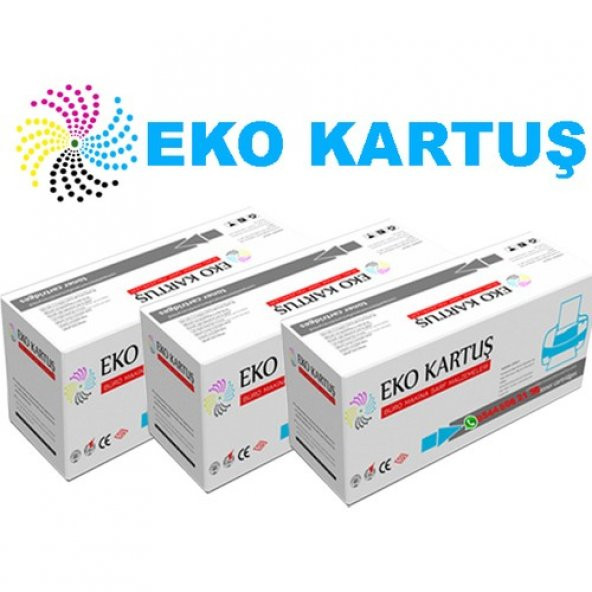 Eko Kartuş Hp Laser Mfp 135W Ekonomik Avantajlı 3lü Paket Çipsiz (W1106A) Muadil Toner, - 2