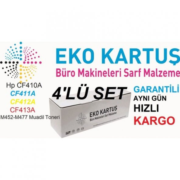 Eko Kartuş Hp CF410A-CF411A-CF412A-CF413A Muadil Toner 2300 Sayfa Siyah - Resim 2