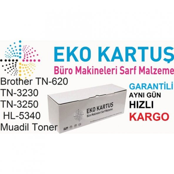 Eko Kartuş Brother TN620 TN3230 -TN3250 3000 Sayfa Siyah Muadil Toner - Resim 3