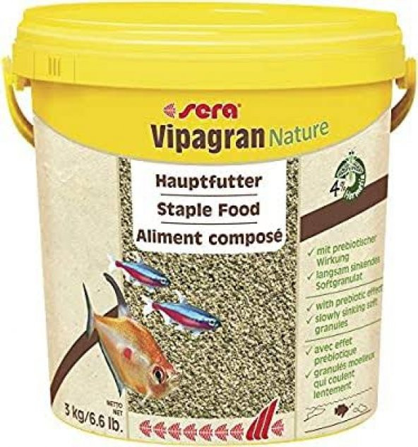 Sera Vipagran Nature Balık Yemi  Açık 250 Gram