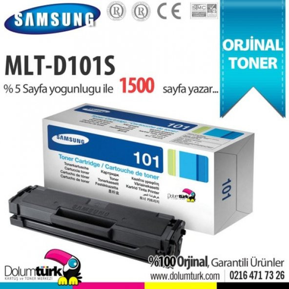 Samsung MLT-D101S / ML-2160 / ML-2165 / SCX-3400 / SCX-3405 / SF-760 Orjinal Toner ürün görseli