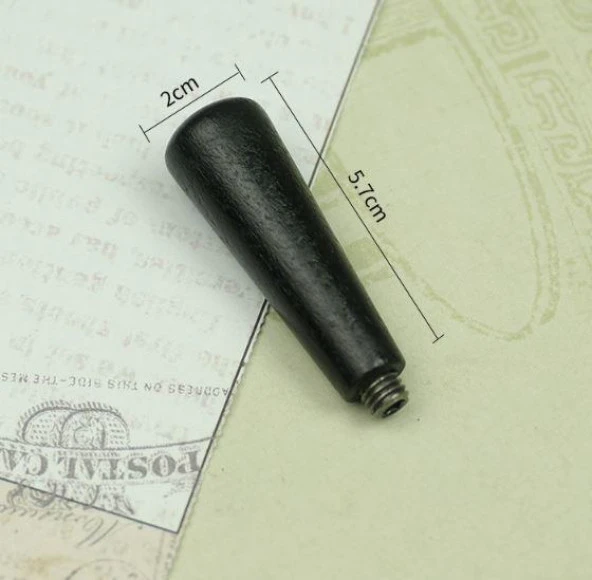 Ahşap Mum Mühürü Sapı Siyah Ağaç G11 Özel Tasarım M8 Dişli - Resim 4