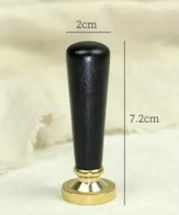 Ahşap Mum Mühürü Sapı Siyah Ağaç G11 Özel Tasarım M8 Dişli - Resim 6