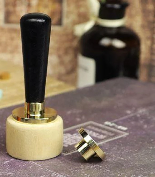 Ahşap Mum Mühürü Sapı Siyah Ağaç G11 Özel Tasarım M8 Dişli - Resim 8