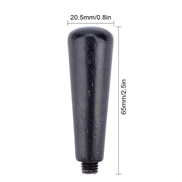 Ahşap Mum Mühürü Sapı Siyah Ağaç G11 Özel Tasarım M8 Dişli - Resim 10