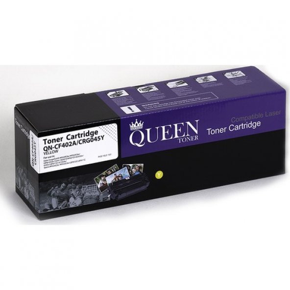 Queen Hp 201A CF402A Muadil Toner 1300 Sayfa Sarı ürün görseli