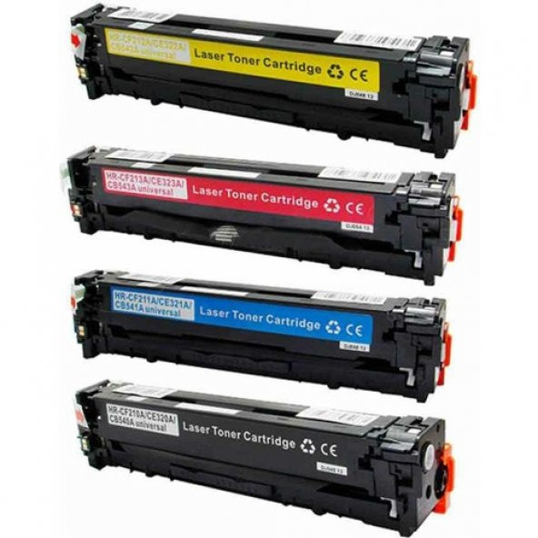 Eko Kartuş Hp Color Laserjet CP1525N (CB540-CB541-CB542-CB543) Set Muadil Toner - 2