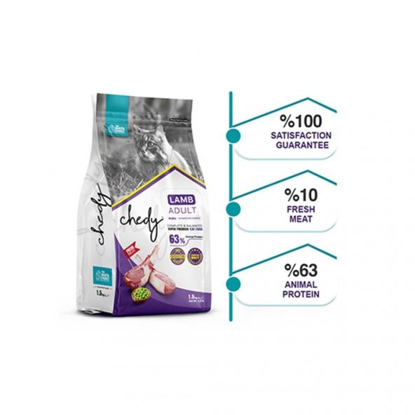 Chedy Kuzulu Yetişkin Kedi Maması 1,5 Kg - 2