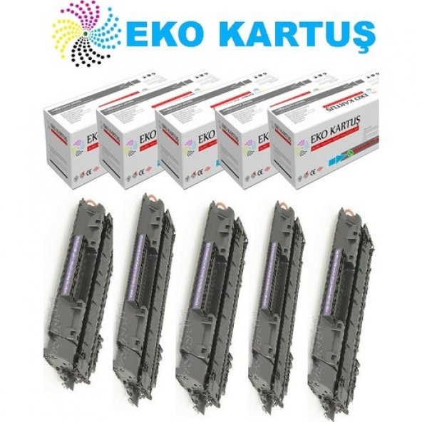 Eko Kartuş Hp 05X / CE505X Yüksek Kapasiteli ) Ekonomik Avantajlı 5’li Paket Muadil Toner ürün görseli