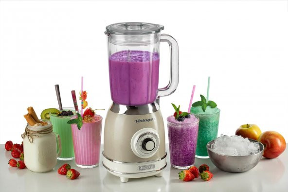 Ariete Vintage Cam Sürahi Blender 1000 Watt Krem - 2