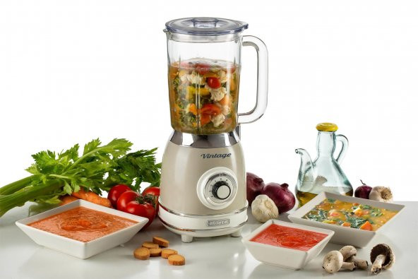 Ariete Vintage Cam Sürahi Blender 1000 Watt Krem - 4