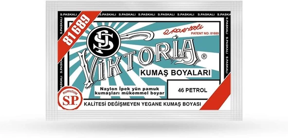Viktoria Kumaş Boyası Petrol 12 Adet