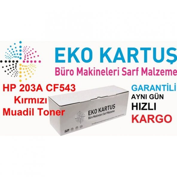 Eko Kartuş Hp 203A CF543 Muadil Toner 1400 Sayfa Kırmızı - Resim 2