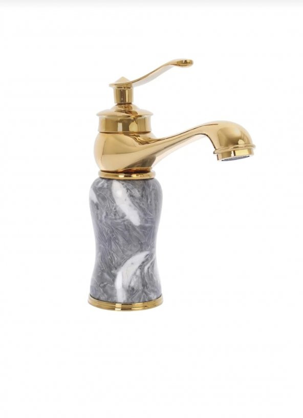 Gold Mermer Desen Lavabo Bataryası