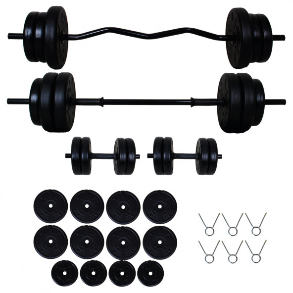 58 Kg Z-Bar Halter Seti ve Dambıl Seti