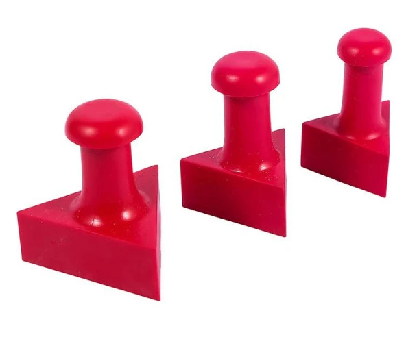 Mühür Kauçuk Alaşım Kırmızı Kaşe Üçgen 35x35 - Resim 2