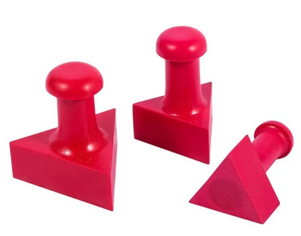 Mühür Kauçuk Alaşım Kırmızı Kaşe Üçgen 35x35 - Resim 5