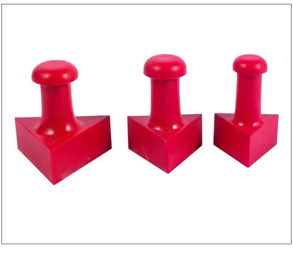 Mühür Kauçuk Alaşım Kırmızı Kaşe Üçgen 45x45mm - Resim 3