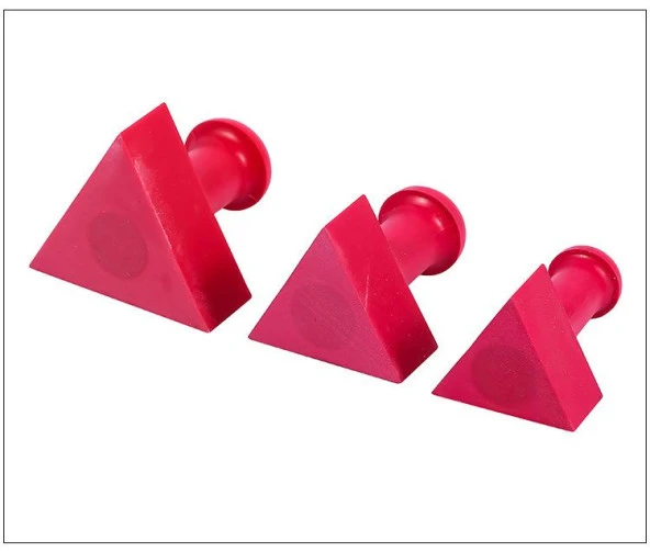 Mühür Kauçuk Alaşım Kırmızı Kaşe Üçgen 45x45mm - Resim 4