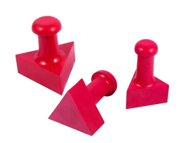 Mühür Kauçuk Alaşım Kırmızı Kaşe Üçgen 45x45mm - Resim 6