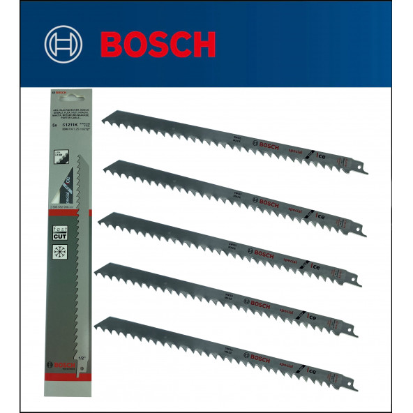 Bosch - Tilki Kuyruğu Bıçağı S 1211 K - Buz ve Kemik Kesme 2608652900 5'Li Paket