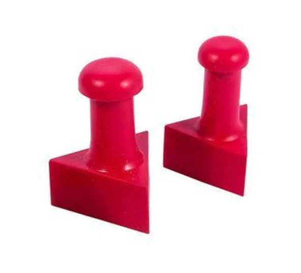 Mühür Kauçuk Alaşım Kırmızı Kaşe Üçgen 30x30mm - Resim 3