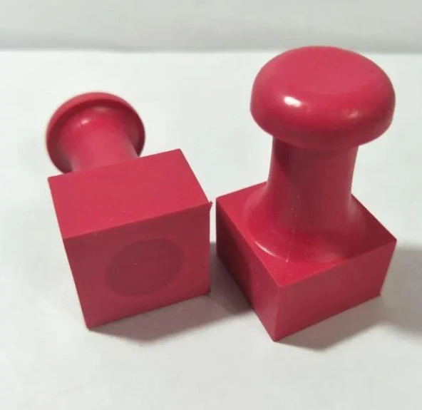 Mühür Kauçuk Alaşım Kırmızı Kaşe Kare 20x20 - Resim 4