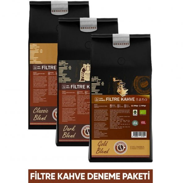 Gold - Dark - Classic Blend Filtre Kahve Paketi 250gr X 3