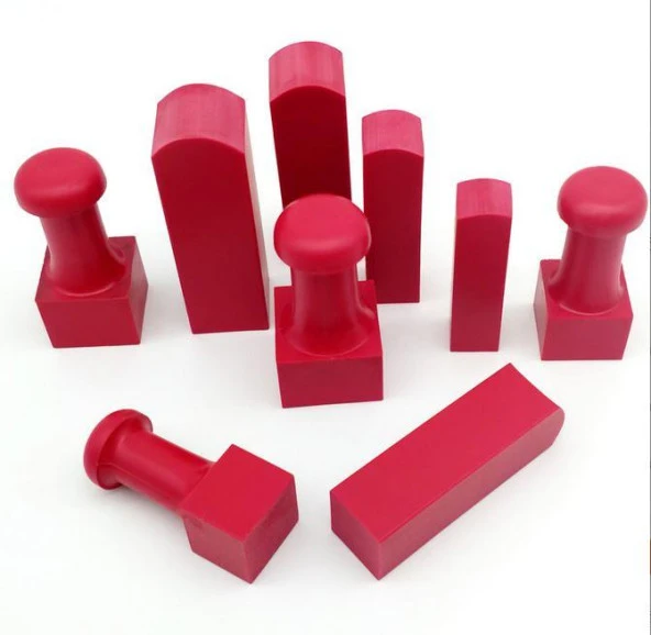 Mühür Kauçuk Alaşım Kırmızı Kaşe Kare 25x25mm - Resim 2