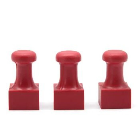 Mühür Kauçuk Alaşım Kırmızı Kaşe Kare 25x25mm - Resim 8