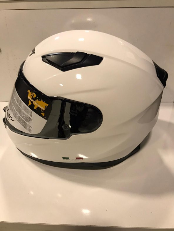 Sway SWAY 816 AYNA CAMLI BEYAZ KAPALI FULL FACE MOTOSİKLET KASK - 2