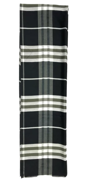 Burberry Ekose Desen %80 Yün , %20 Ipek,siyah Beyaz Kareli Şal 70x250 Cm Exaggerated Check - 3