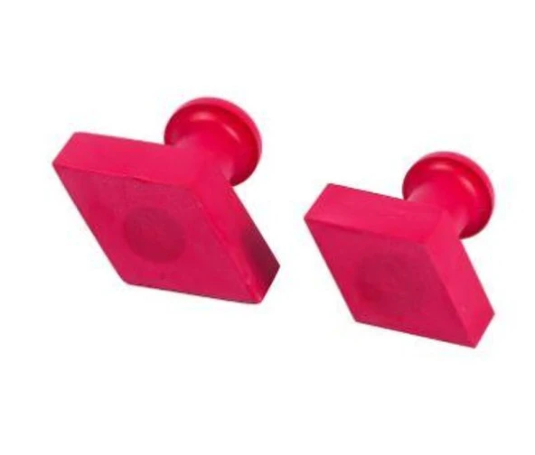 Mühür Özel Alaşım Kauçuk Kaşe Kırmızı Renk Diamond 30x50 - Resim 2