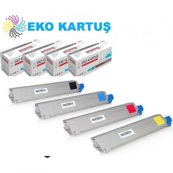 Eko Kartuş Oki C831CDTN Muadil Takım Toner,