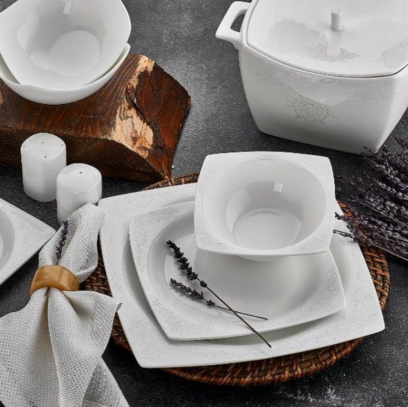 Aryıldız Bone Square 60 Parça Yemek Takımı 45001