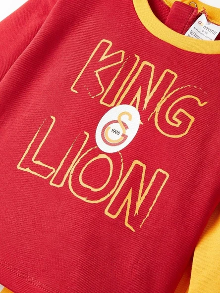 Galatasaray Orijinal Sarı Kırmızı Bebek Eşofman Takımı B232135 - 3