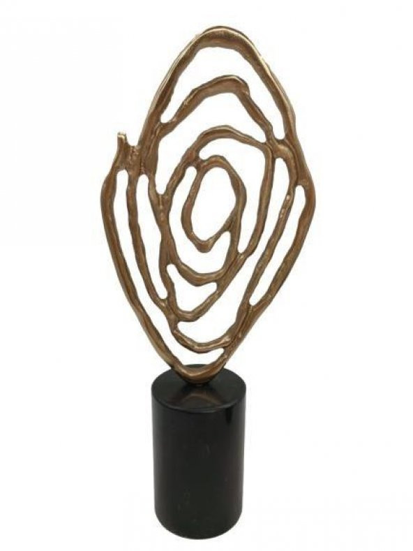 Crearthome Mermer Kaideli Baklava Dekor Gold Obje 40x17 cm SZR-1924-AL