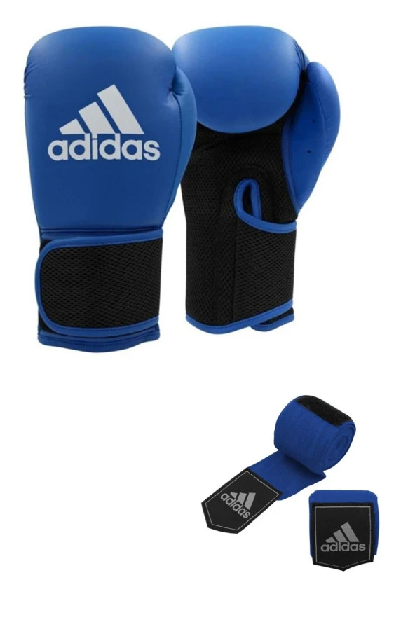 Adidas Hybrid 25 Boks Eldiveni ve 3,5 Metre Bandaj 2'li Set