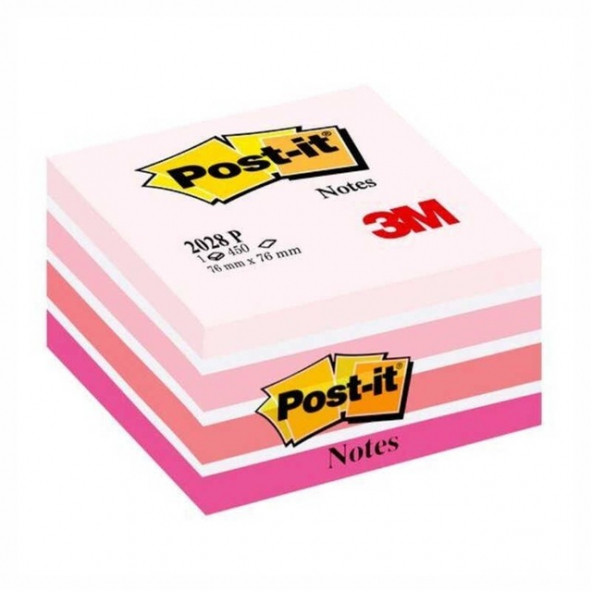 Post-it Yapışkanlı Not Kağıdı Küp 450 YP 76x76 Pembe Tonları 2028-P