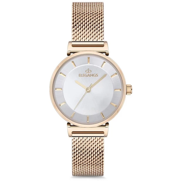 ELEGANGS EL2432.2 ALTIN KAPLAMA HASIR BAYAN KOL SAATİ