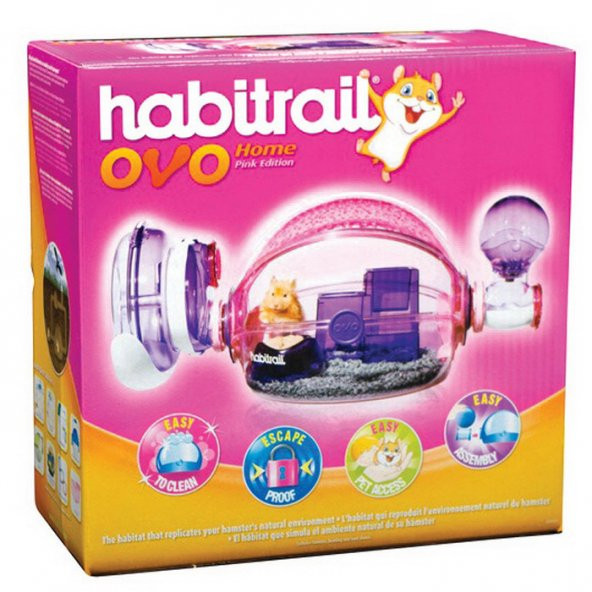 Habitrail Ovo Home Pembe Hamster Kafesi