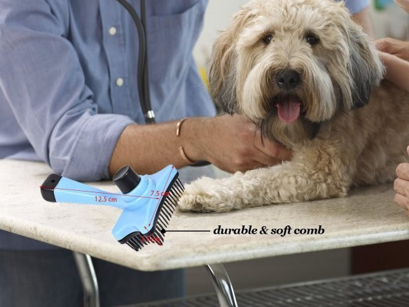 Otomatik Temizlenen Tuşlu Evcil Hayvan Fırçası Kedi Köpek Tarağı Tüy Alıcı Tarak Tüy Toparlayıcı - 3