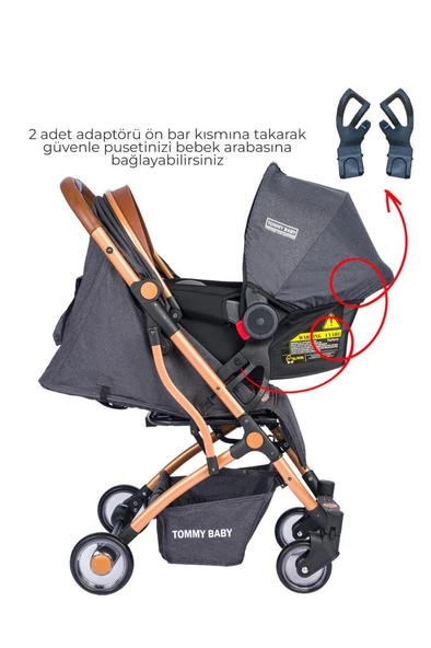 TommyBaby Mia Kabin Travel Bebek Arabası Gold Kabin Boy - 4